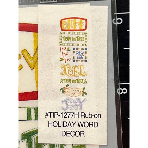 Royal Langnickel EZ RUB ON Transfer HOLIDAY WORDS FTIP-1277 TIP OF THE BRUSH - Picture 2 of 5